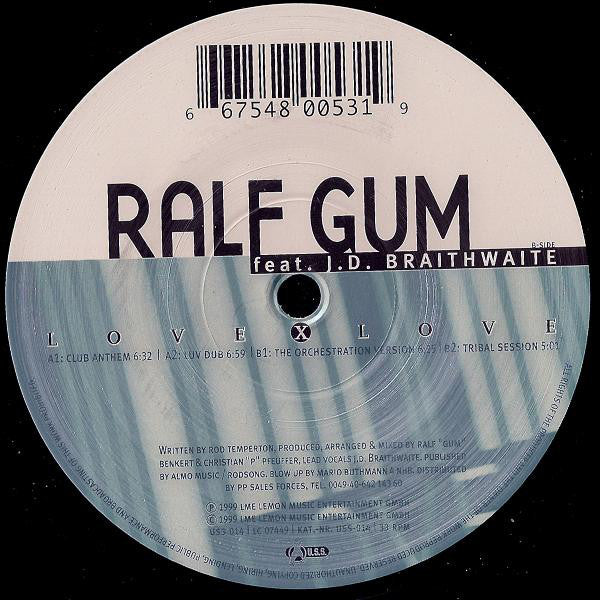 Ralf Gum Feat. J.D. Braithwaite : Love X Love (12")