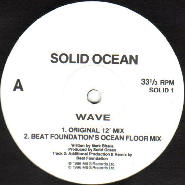 Solid Ocean : Wave (12", Promo)