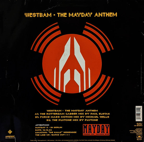 WestBam : The Mayday Anthem (Remixes) (12")