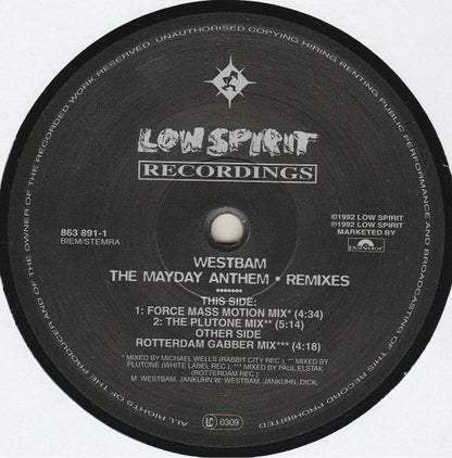 WestBam : The Mayday Anthem (Remixes) (12")