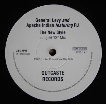 General Levy & Apache Indian : The New Style (12", Promo)