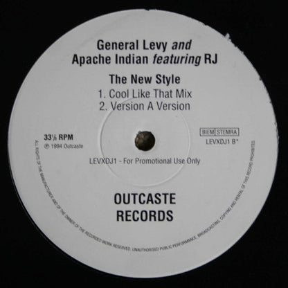 General Levy & Apache Indian : The New Style (12", Promo)