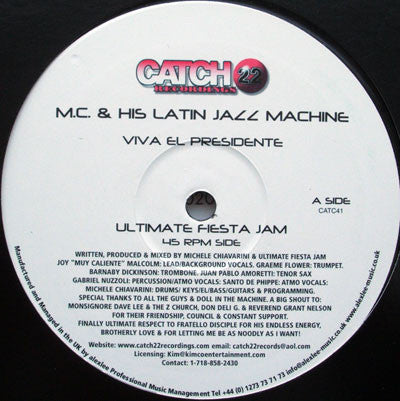 M.C. & His Latin Jazz Machine : Viva El Presidente (12")