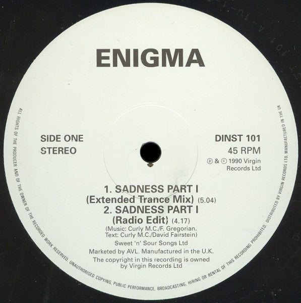 Enigma : Sadness Part 1 (12")