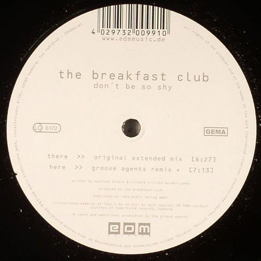 The Breakfast Club (2) : Don't Be So Shy (12")