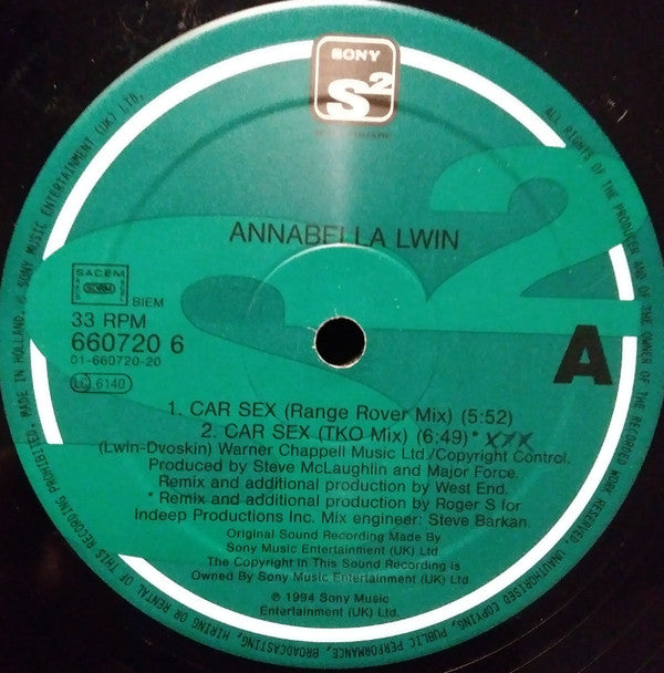 Annabella Lwin : Car Sex (12")