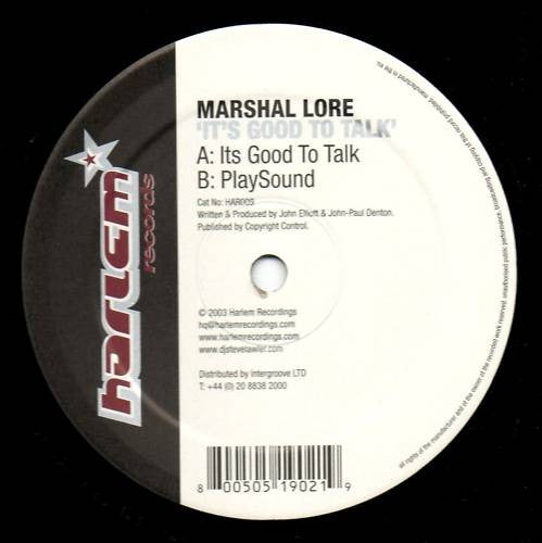 Marshal Lore : It's Good To Talk (12")
