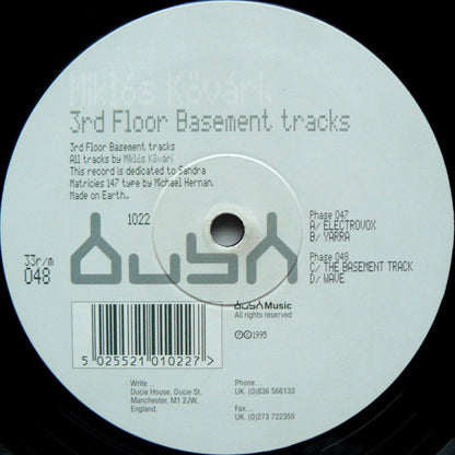 Miklós Kővári* : 3rd Floor Basement Tracks (12")