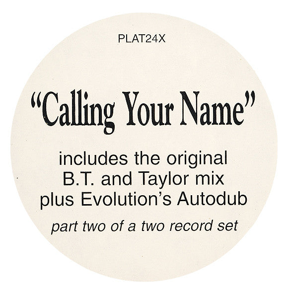 Libra Presents Taylor : Anomaly - Calling Your Name (12")