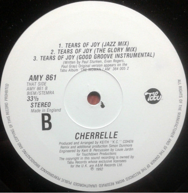 Cherrelle : Tears Of Joy (12")