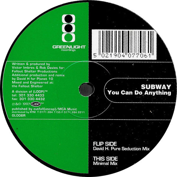 Subway (10) : You Can Do Anything (12")