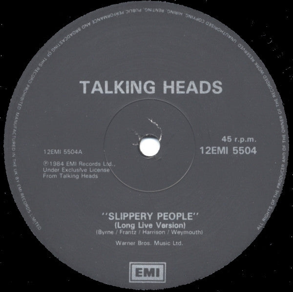 Talking Heads : Slippery People (12", Single)
