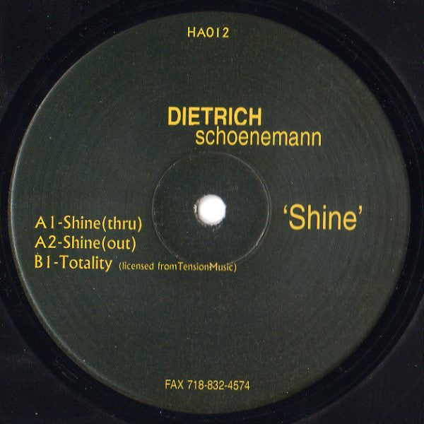 Dietrich Schoenemann : Shine (12")