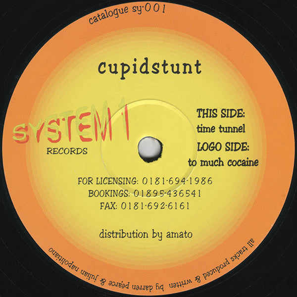 Cupidstunt* : To Much Cocaine / Time Tunnel (12")