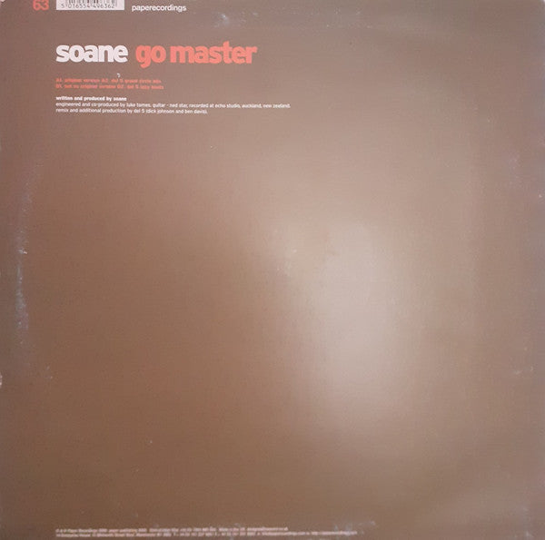 Soane : Go Master (12")
