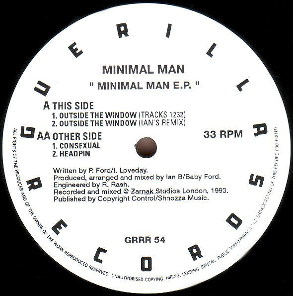 Minimal Man : Minimal Man E.P. (12", EP)
