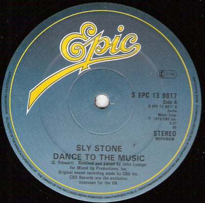 Sly Stone : Dance To The Music (12", Single)