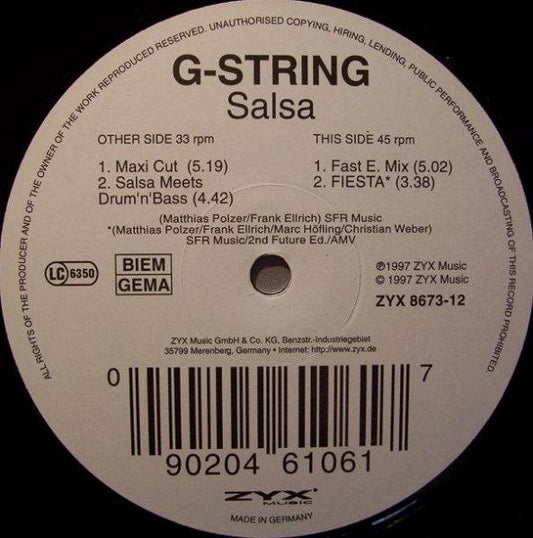G-String : Salsa (12", EP, Single)