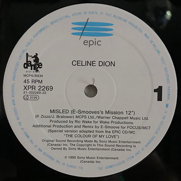 Céline Dion : Misled (E-Smoove Mixes) (12", Single, Promo)