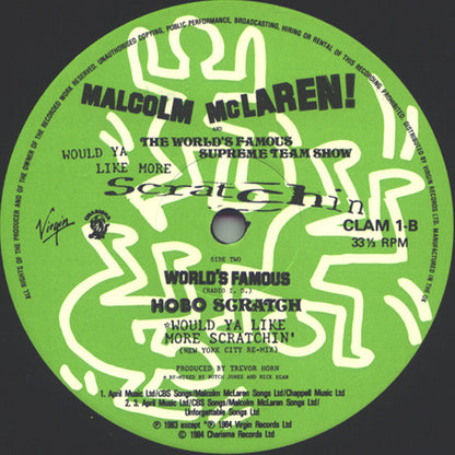 Malcolm McLaren & The World's Famous Supreme Team Show* : Would Ya Like More Scratchin (LP, Album, Mixed)