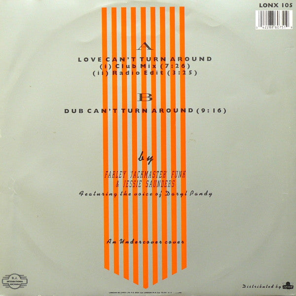 Farley "Jackmaster" Funk & Jesse Saunders : Love Can't Turn Around (12")
