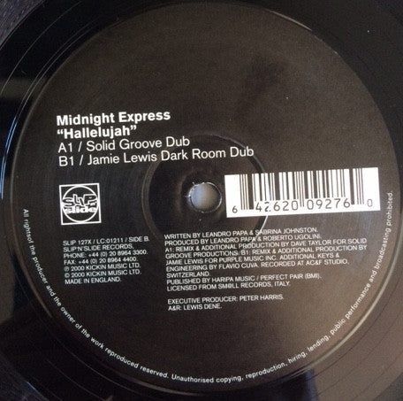 Midnight Express : Hallelujah (12")