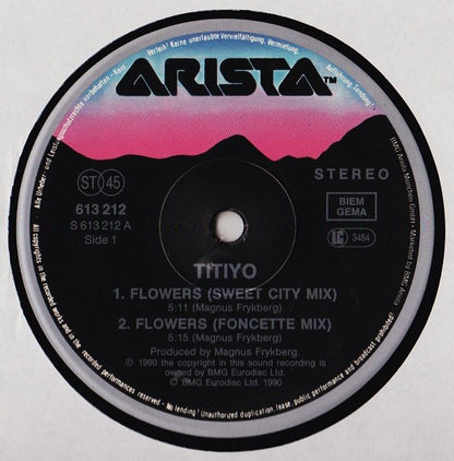 Titiyo : Flowers (12", Maxi)