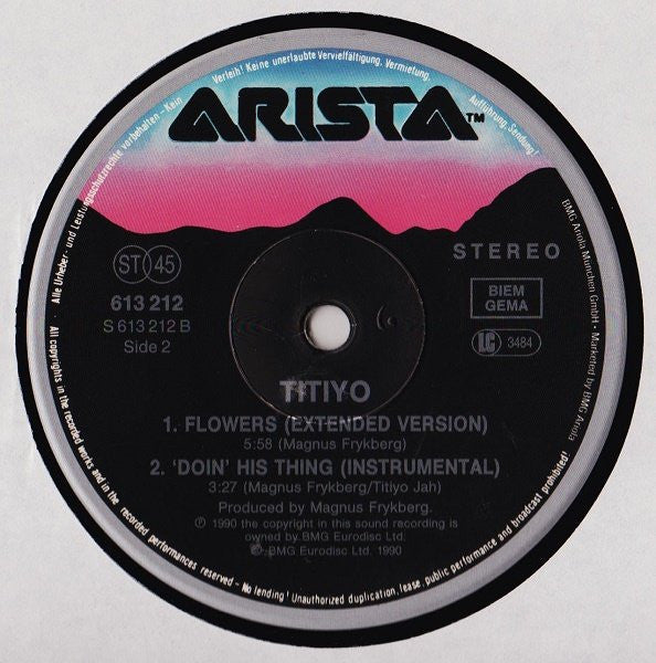 Titiyo : Flowers (12", Maxi)