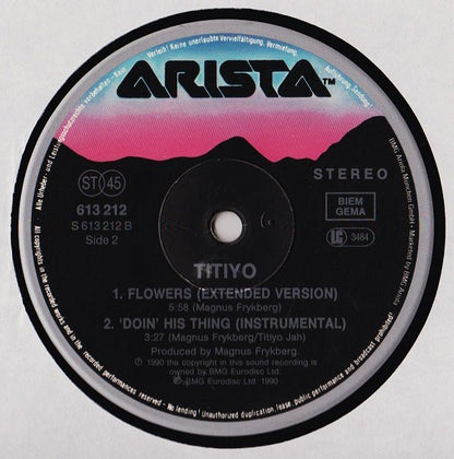 Titiyo : Flowers (12", Maxi)
