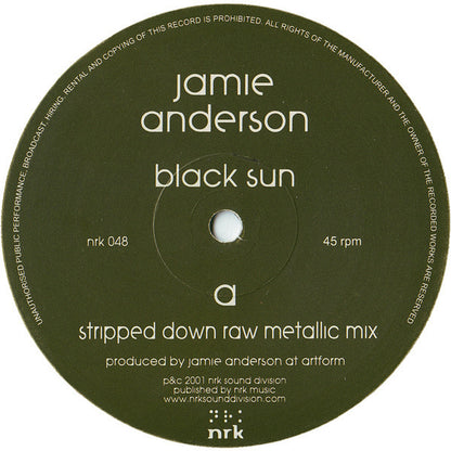 Jamie Anderson : Black Sun (12")