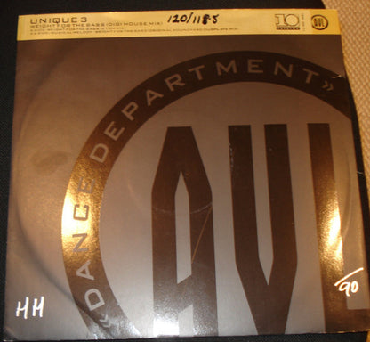 Unique 3 : Weight For The Bass / Musical Melody (12", Promo)