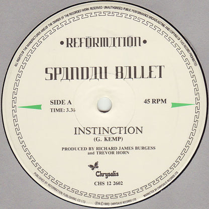 Spandau Ballet : Instinction (12", Single)