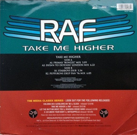 R.A.F. : Take Me Higher (12")