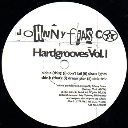 Johnny Fiasco : Hardgrooves Vol. I (12")