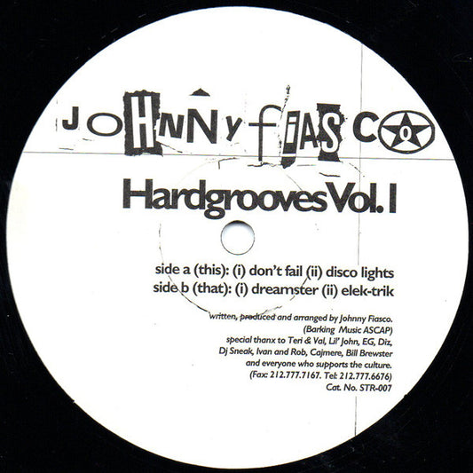 Johnny Fiasco : Hardgrooves Vol. I (12")