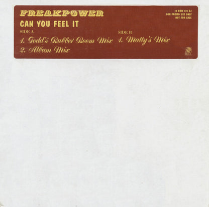 Freakpower* : Can You Feel It (12", Promo)