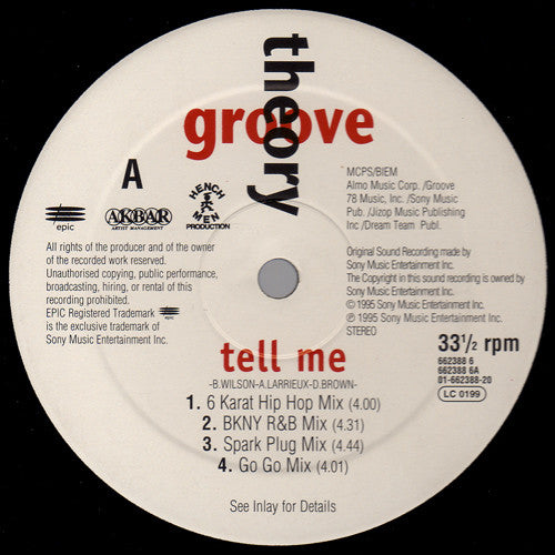 Groove Theory : Tell Me (The Remixes) (12")