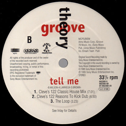 Groove Theory : Tell Me (The Remixes) (12")