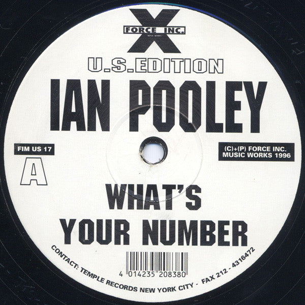 Ian Pooley : What's Your Number / Welcome To The Tunnel (12")