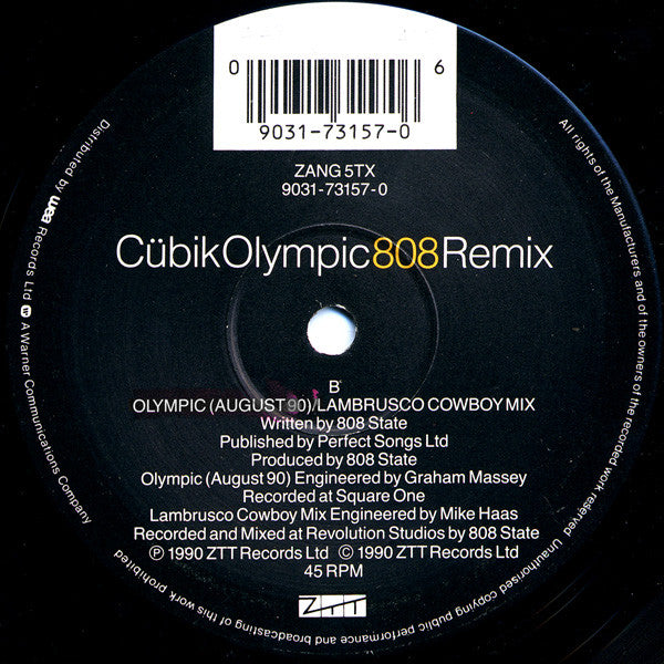 808 State : CübikOlympic (Remix) (12")