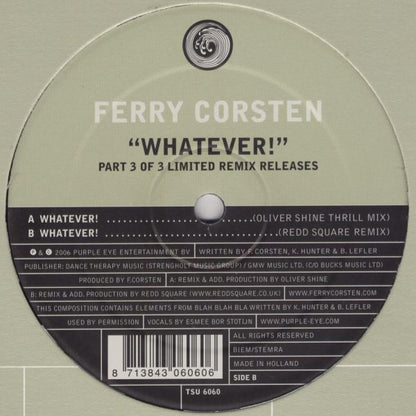 Ferry Corsten : Whatever! (12", Par)