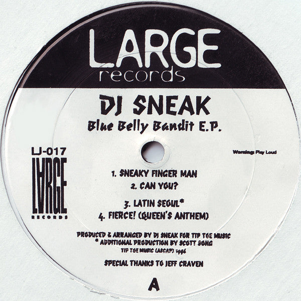 DJ Sneak : Blue Belly Bandit E.P. (12", EP)