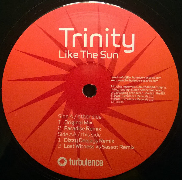 Trinity (17) : Like The Sun (12")