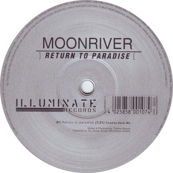 Moonriver : Return To Paradise (12")