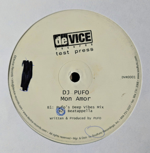 DJ Pufo* : Mon Amor (12", TP)