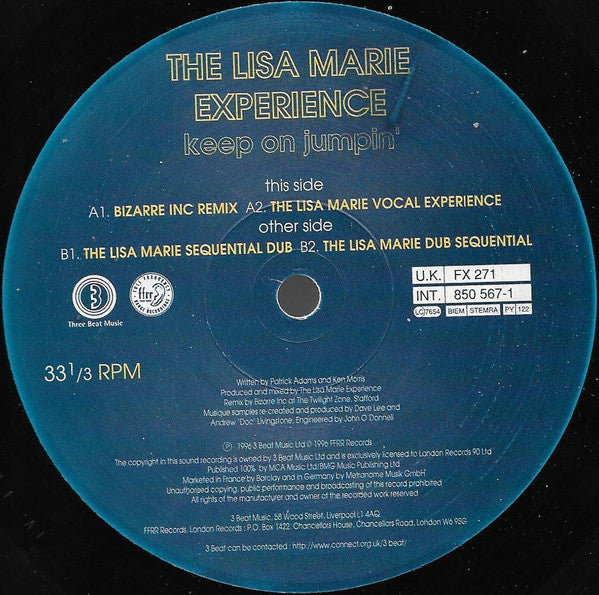 Lisa Marie Experience : Keep On Jumpin' (12")