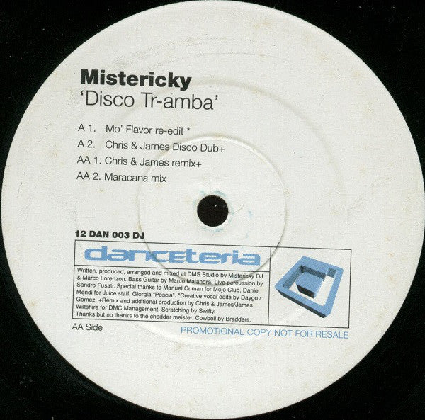Mistericky : Disco Tr-amba (12", Promo)