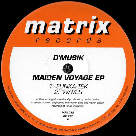 D'Musik : Maiden Voyage EP (12", EP)