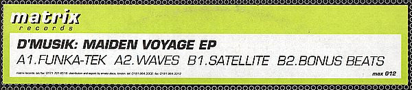 D'Musik : Maiden Voyage EP (12", EP)