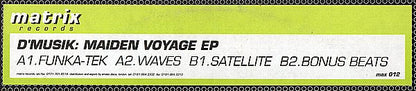 D'Musik : Maiden Voyage EP (12", EP)